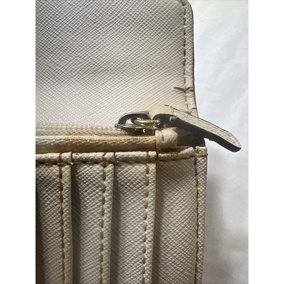 Michael Kors Jet Set Leather Travel Small Smartphone Envelope Wallet White 5.25" - Picture 5 of 8